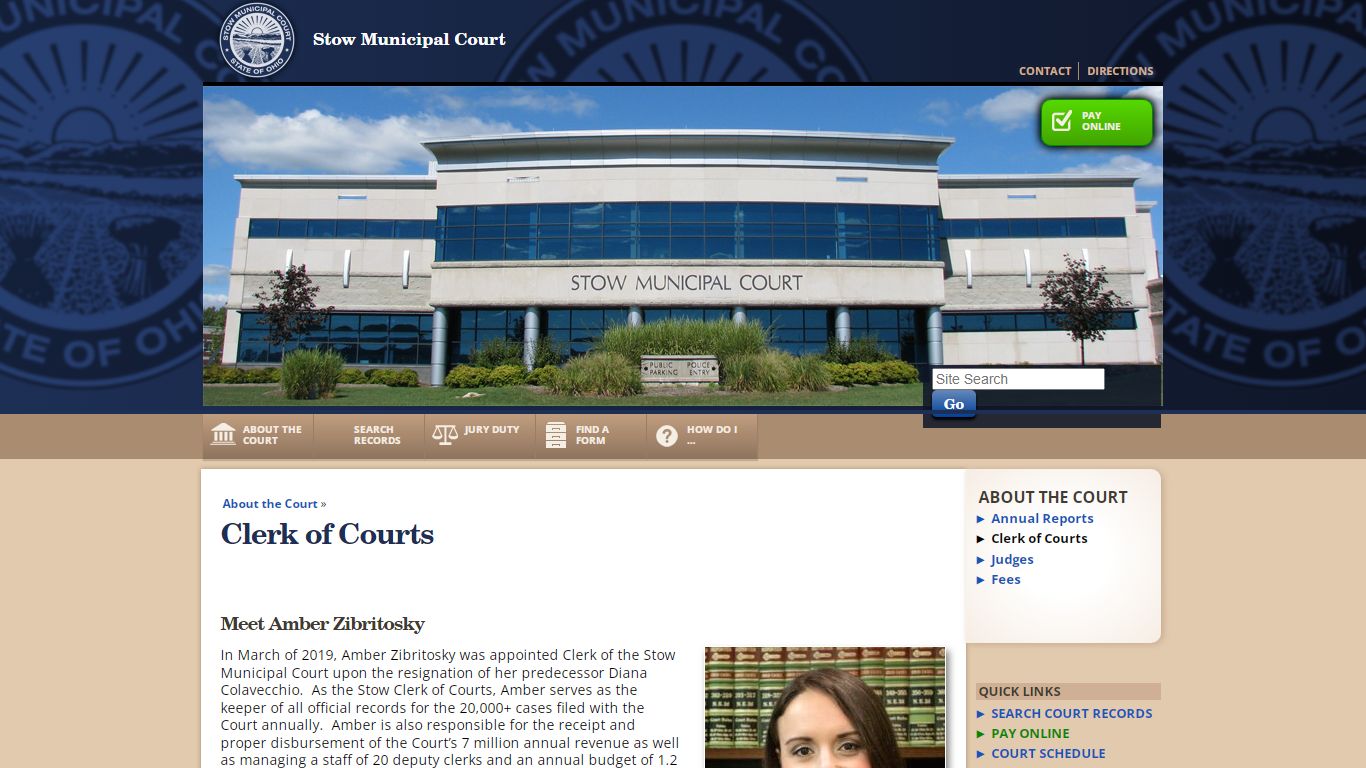 Clerk of Courts : Stow Municipal Court